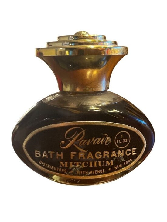 Mitchum Other - Ravair Bath Fragrance By Mitchum 1 Fl Oz Vintage Perfume Bottle With Gold Accent